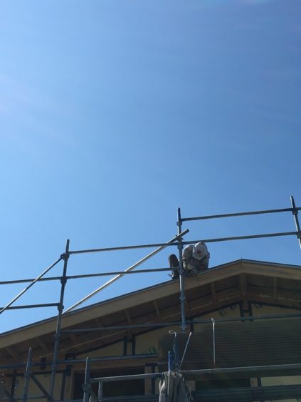屋根の板金作業