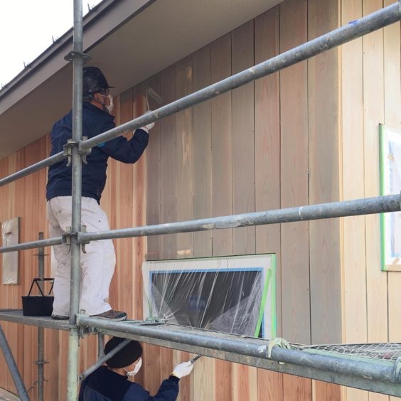 小杉のまちなか山荘 杉板外壁塗装