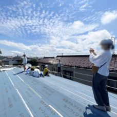 女池のまちなか山荘　屋根に上がってみる