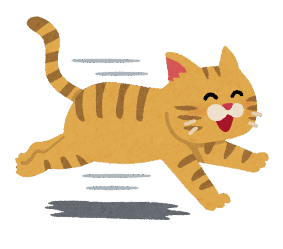 イラストや　走る猫
