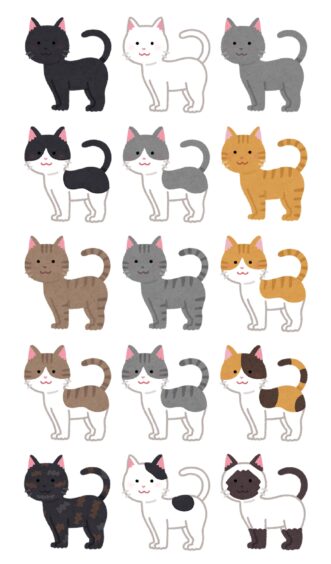 いらすとや いろいろな模様の猫